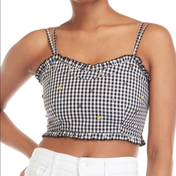 Romeo & Juliet Couture Tops - Romeo & Juliet Couture Gingham Crop Top